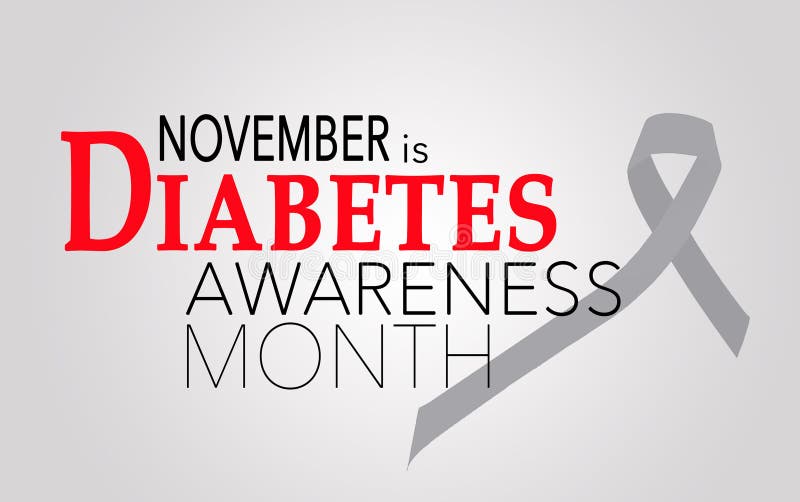 Noviembre es mes de la conciencia de la diabetes stock de ilustración Noviembre es mes de la conciencia de la diabetes stock de ilustración