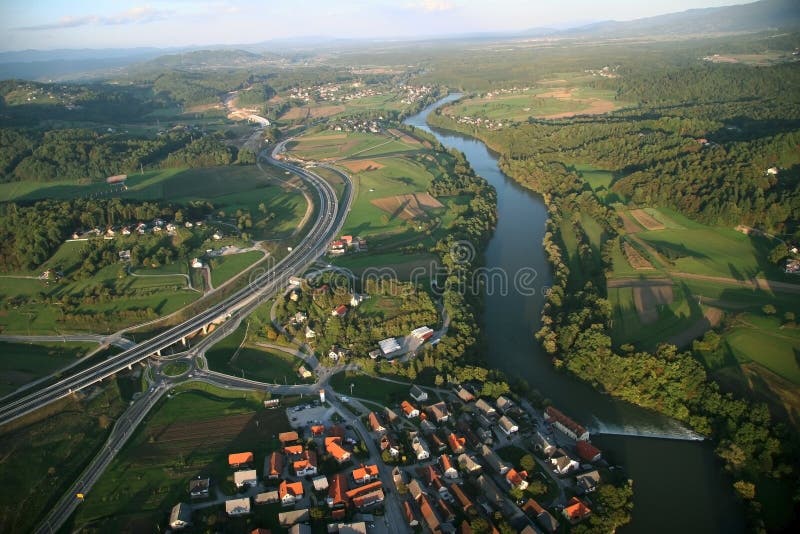 Novo Mesto from Air