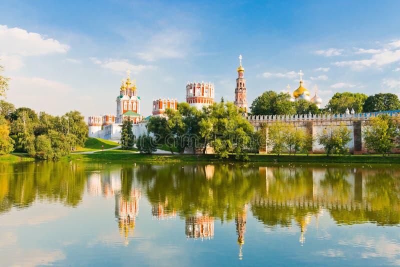 Novodevichy convent in Moscow stock image