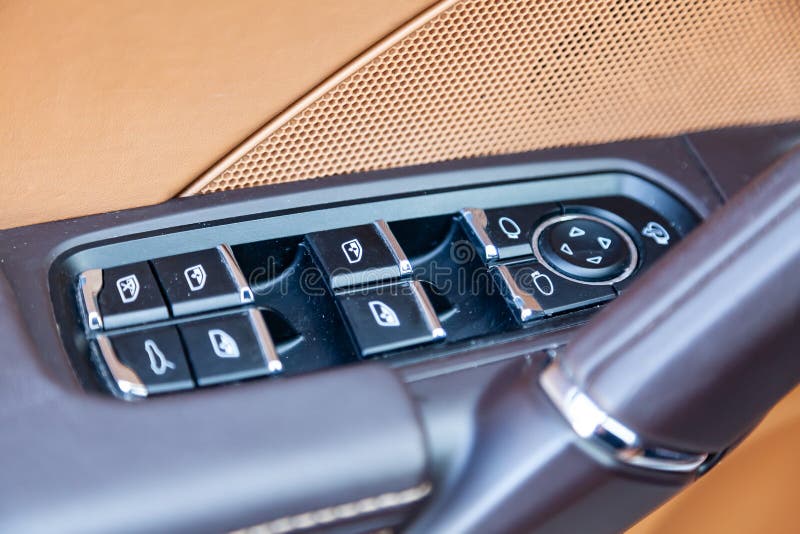 The Interior Of The Car With A View Of The Door Side Windows