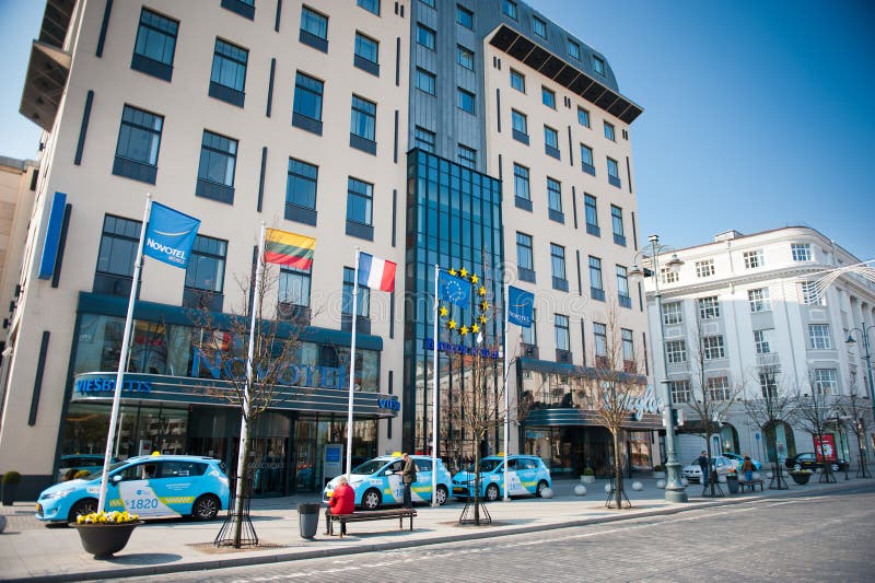 Novotel hotell i Vilnius, Litauen arkivfoto Novotel hotell i Vilnius, Litauen arkivfoto