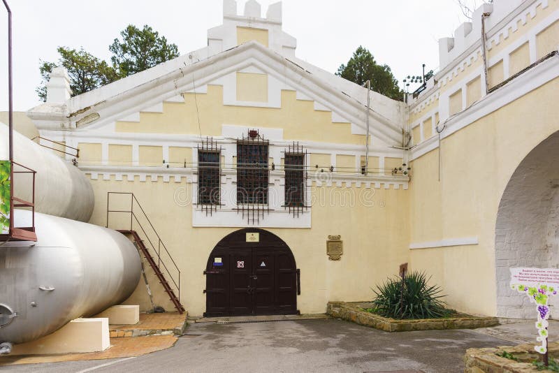 Entrance to the cellars of the champagne factory royalty free stock photos Entrance to the cellars of the champagne factory royalty free stock photos