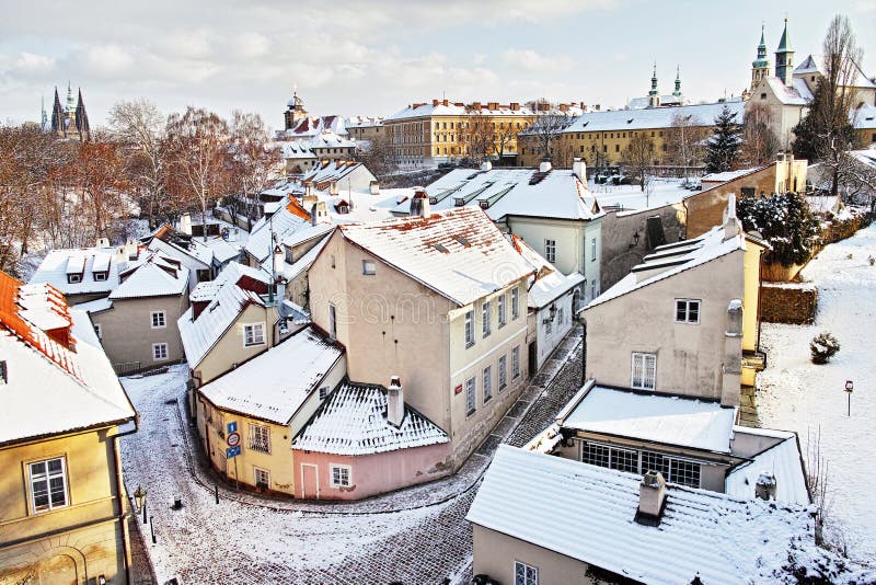 Novy Svet in Winter, Prague, Czech republic