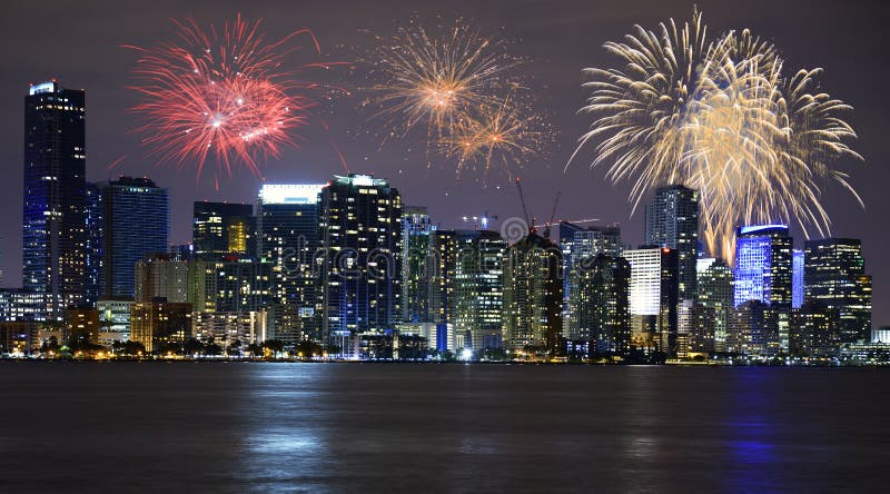 Nowego Roku ` s wigilia w Miami obraz stock Nowego Roku ` s wigilia w Miami obraz stock