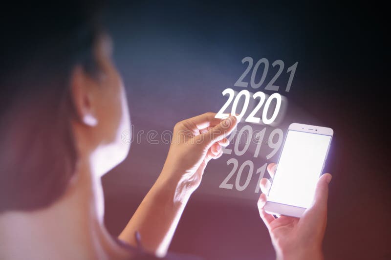 Nowi 2020 rok w zaawansowany technicznie fotografia stock Nowi 2020 rok w zaawansowany technicznie fotografia stock