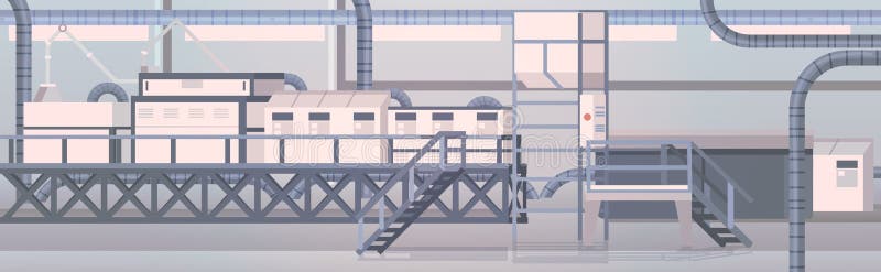 Nowoczesne wnętrze laboratorium nie opróżnia laboratorium chemicznego dla eksperymentów lub badań technologicznych sekretny bunkie ilustracji