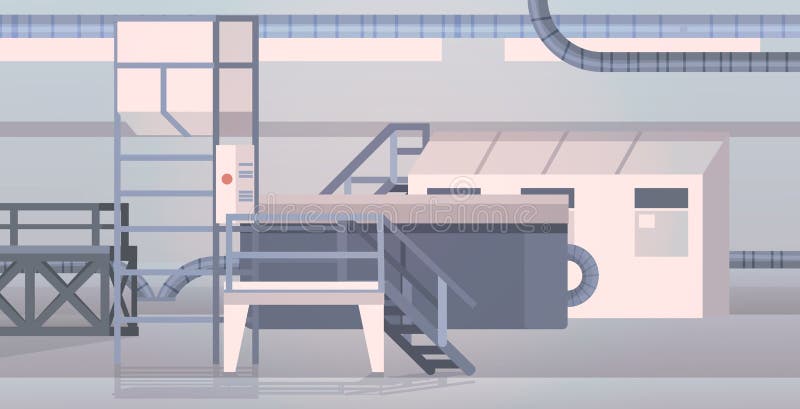 Nowoczesne wnętrze laboratorium nie opróżnia laboratorium chemicznego dla eksperymentów lub badań technologicznych sekretny bunkie royalty ilustracja