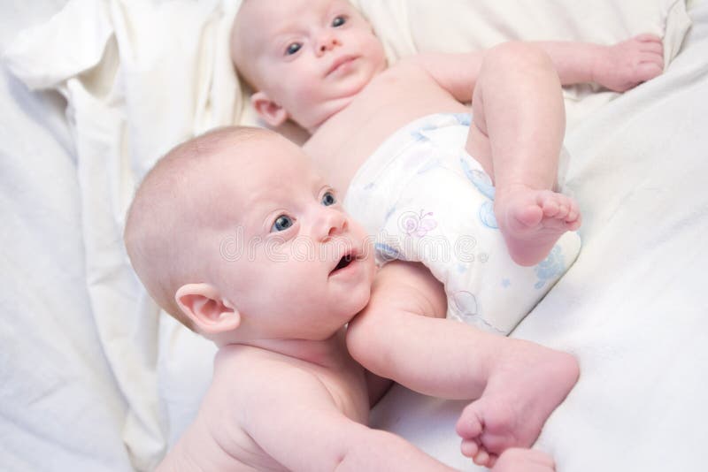 Couple of newborn twins girls. Couple of newborn twins girls