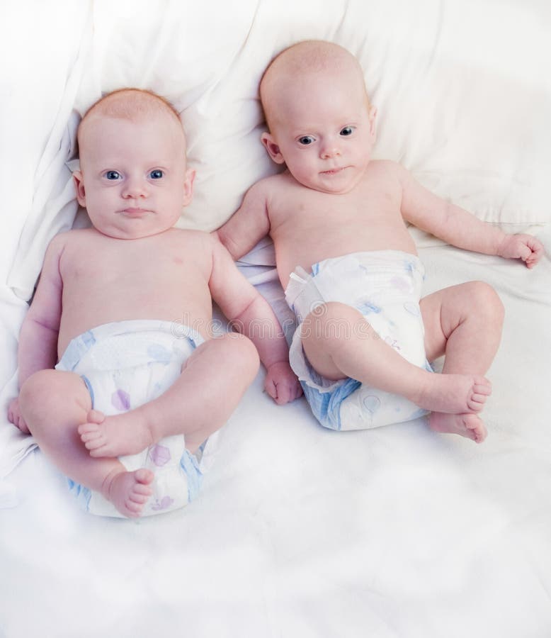 Couple of newborn twins girls. Couple of newborn twins girls