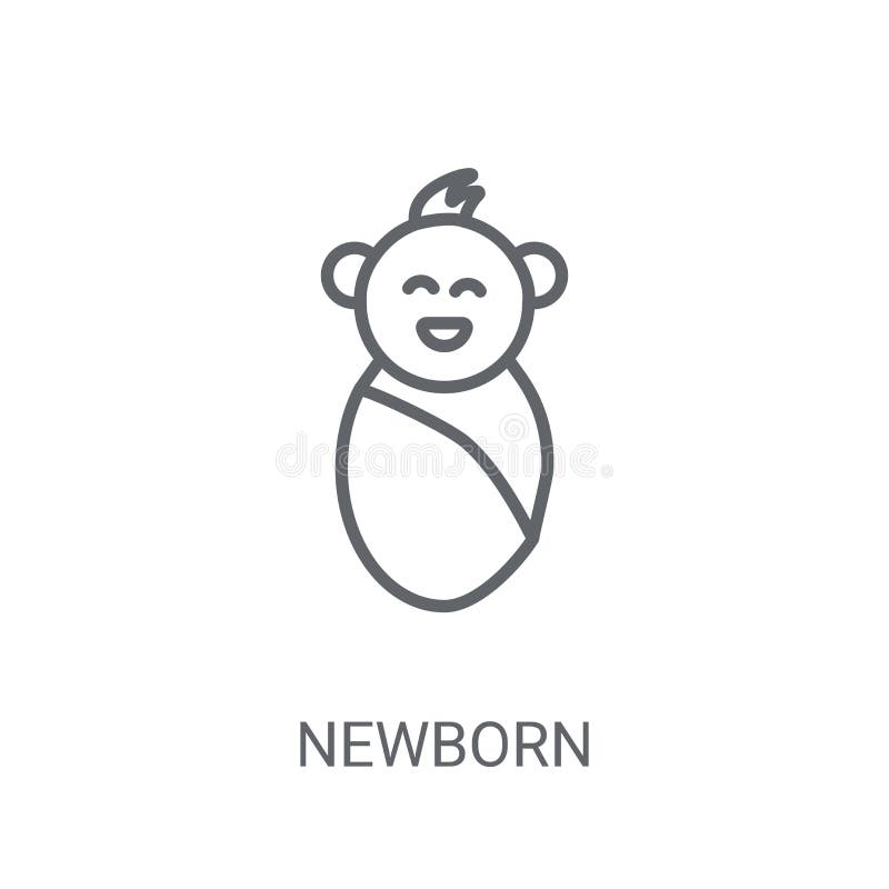 Nowonarodzona ikona Modny Nowonarodzony logo pojęcie na białym tle fr ilustracja wektor Nowonarodzona ikona Modny Nowonarodzony logo pojęcie na białym tle fr ilustracja wektor