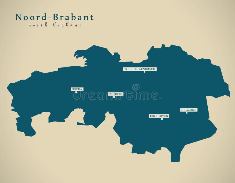 Nowożytna mapa - Noord Brabant NL