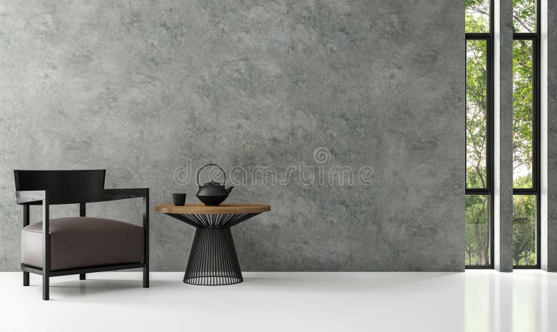 Nowożytnego loft pokoju 3d renderingu żywy wizerunek royalty ilustracja