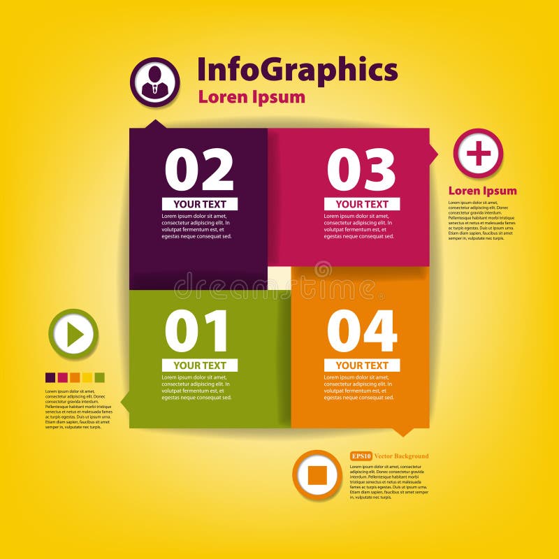 Nowożytnego projekta szablon dla infographic z ikonami ilustracja wektor Nowożytnego projekta szablon dla infographic z ikonami ilustracja wektor