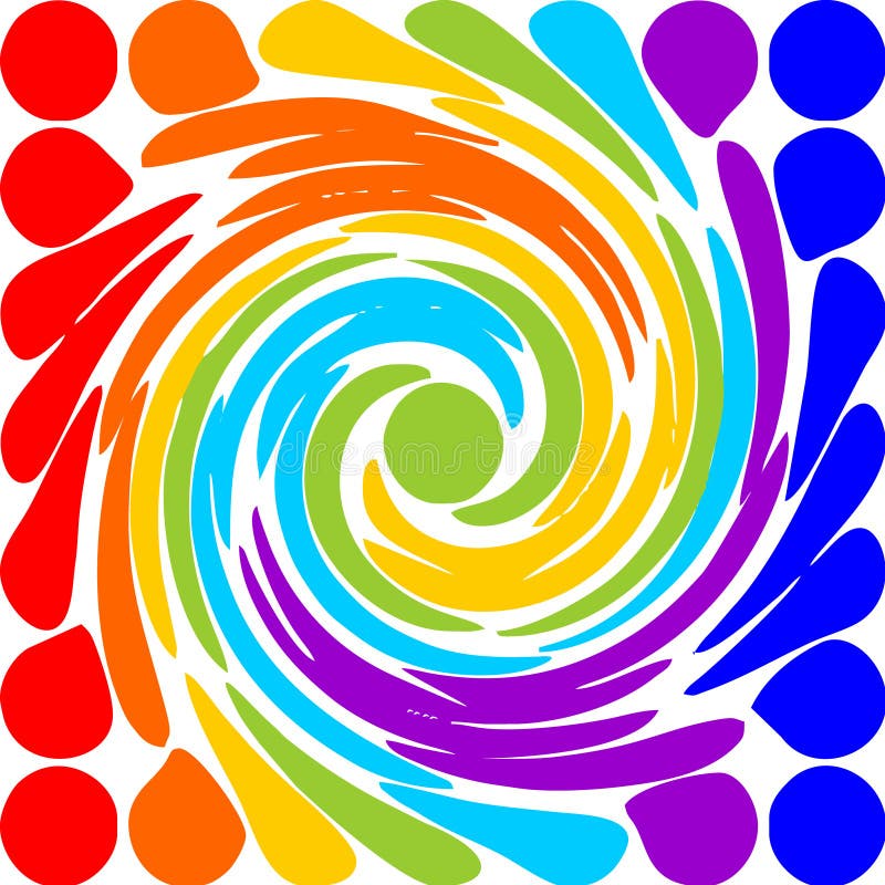 Nowożytny abstrakcjonistyczny tęczy spirali motyw ilustracji Nowożytny abstrakcjonistyczny tęczy spirali motyw ilustracji