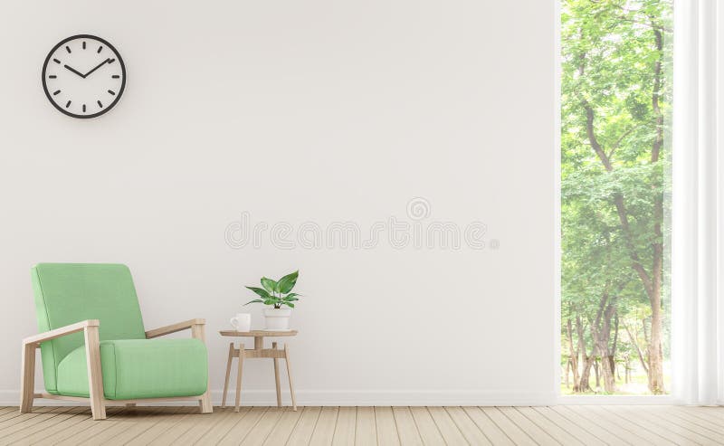 Nowożytny biały żywy pokój z pastelowym meble 3d renderingu wizerunkiem ilustracja wektor