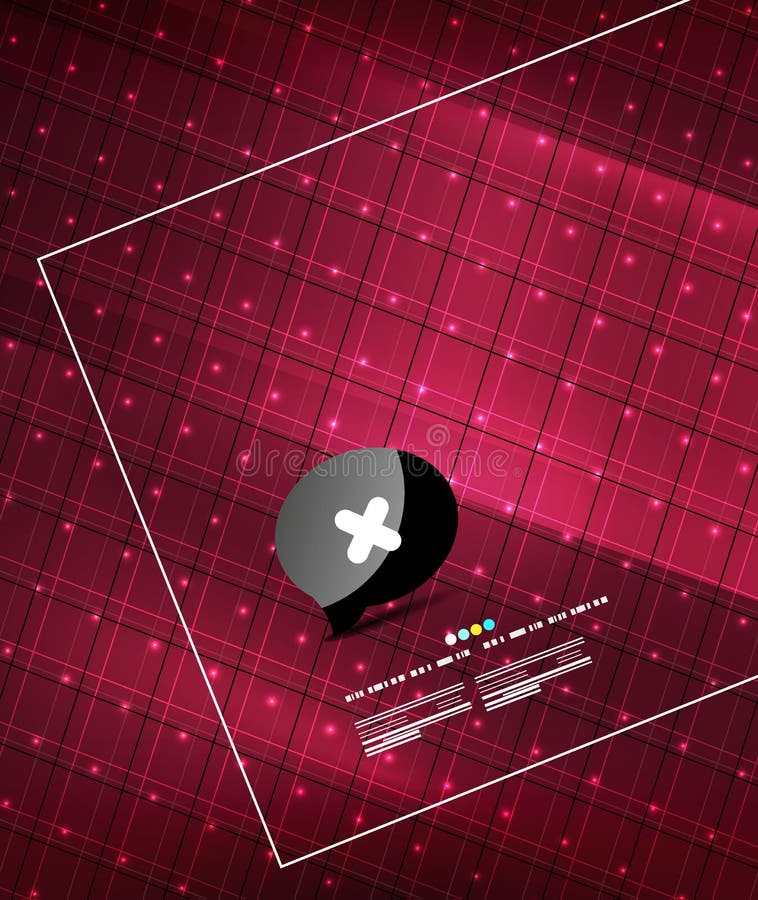 Nowożytny glansowany geometrical techno projekt ilustracji