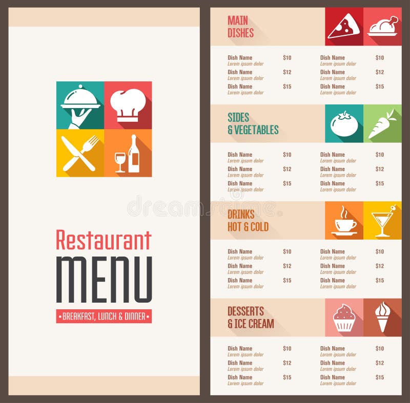 Nowożytny menu szablon ilustracja wektor Nowożytny menu szablon ilustracja wektor