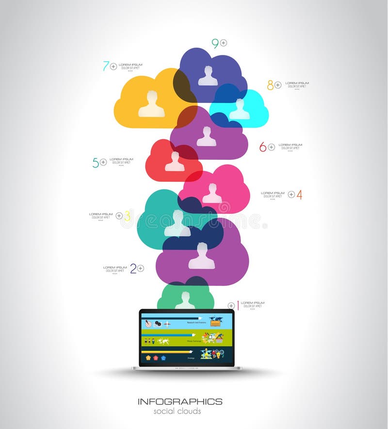 Modern Cloud Globals infographic concept background for social media advertising and communications with real devices mockup. Modern Cloud Globals infographic concept background for social media advertising and communications with real devices mockup.