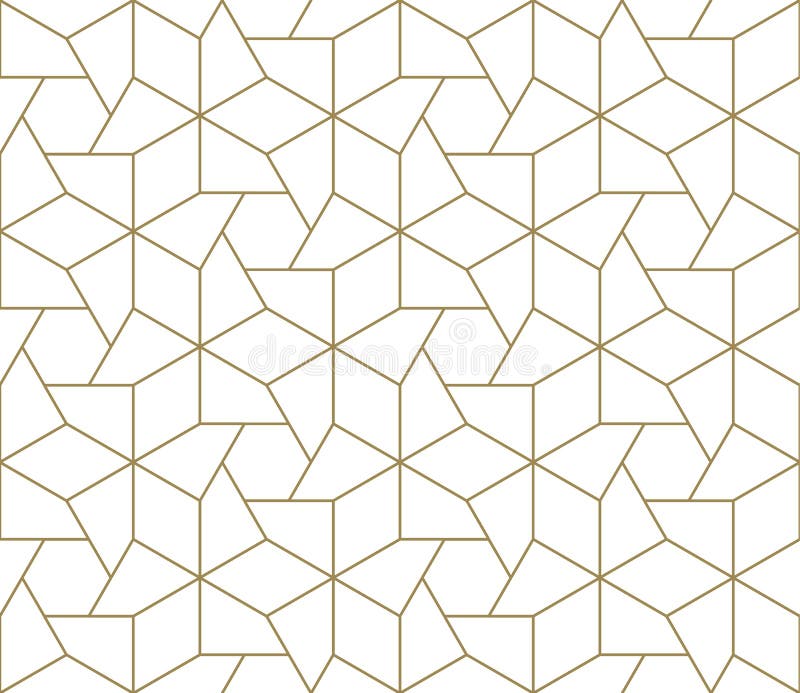 Nowożytny prosty geometryczny wektorowy bezszwowy wzór z złoto linii teksturą na białym tle Lekka abstrakcjonistyczna tapeta ilustracji