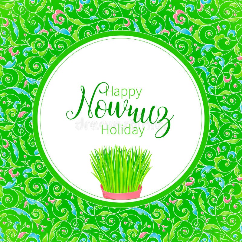 Nowruz Greeting Card. March Equinox. Novruz, Navruz. Springtime Stock ...