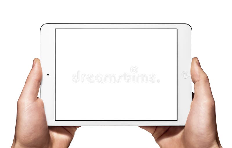 Nowy Ipad mini na ręce obraz royalty free Nowy Ipad mini na ręce obraz royalty free