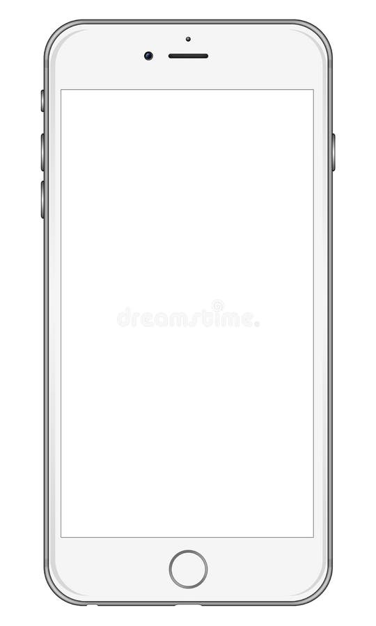Nowy Jabłczany iPhone 6 biel royalty ilustracja Nowy Jabłczany iPhone 6 biel royalty ilustracja