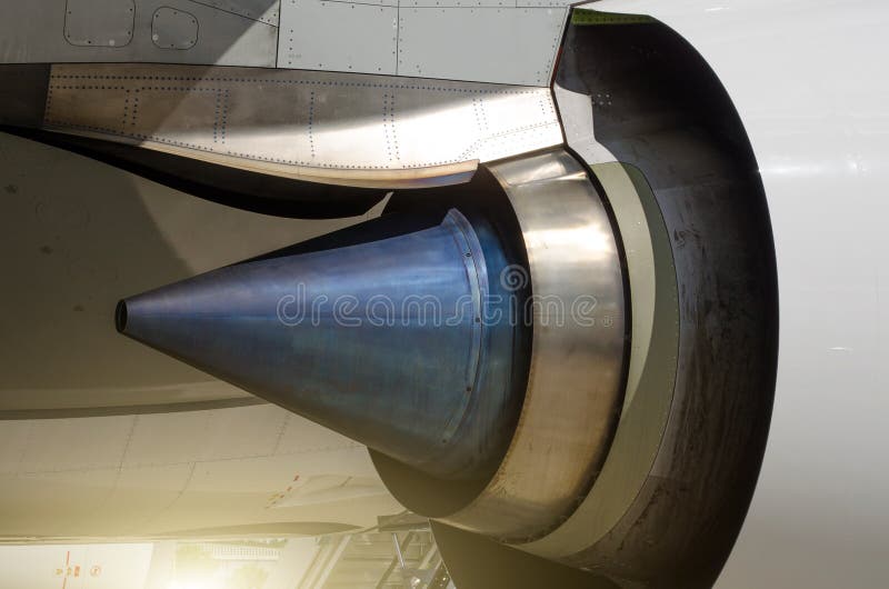 Aircraft nozzle engine stock image. Image of flies, airport 55107515