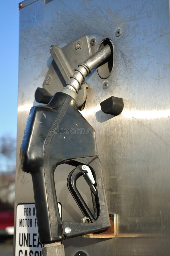 Nozzle on a Gas Pump stock image. Image of unleaded, petroleum 17072601