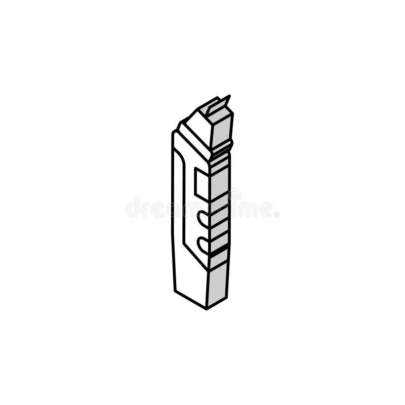 Ilustrare cu vectorul pictogramei izometrice pentru bebeluși cu aspirație prin duză stock illustration