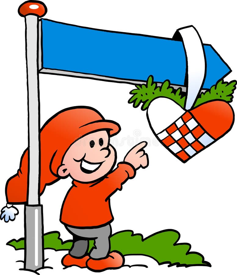 Noël heureux Elf indiquant un signe illustration stock Noël heureux Elf indiquant un signe illustration stock