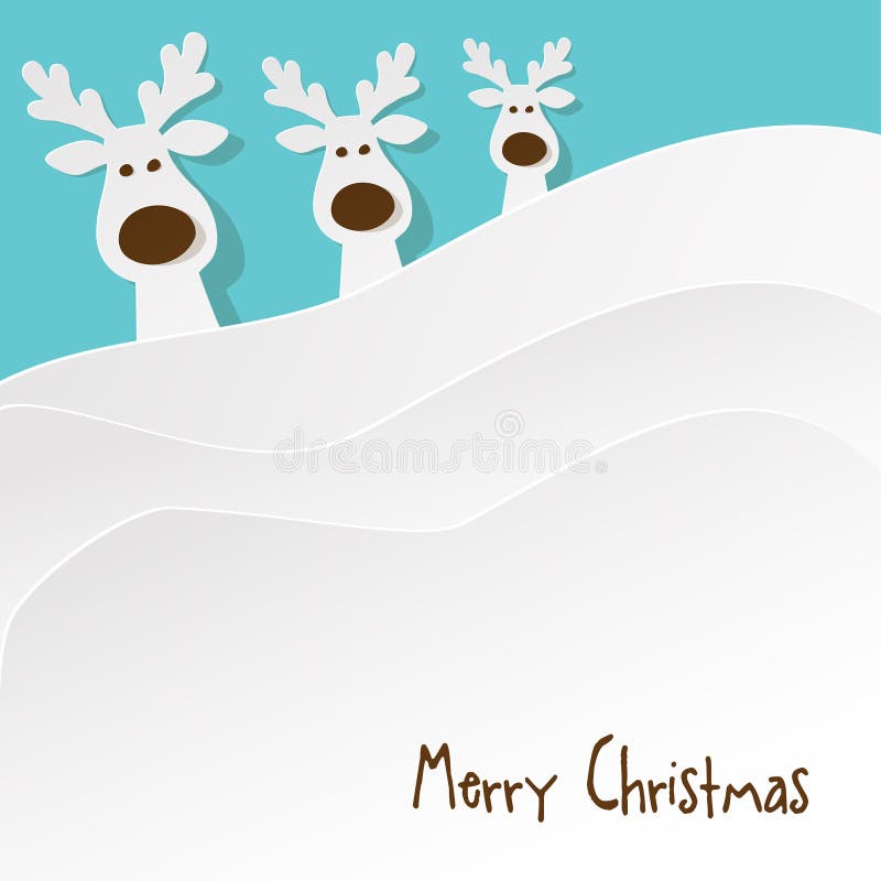 Noël trois rennes blancs sur a sur le fond de turquoise illustration stock Noël trois rennes blancs sur a sur le fond de turquoise illustration stock
