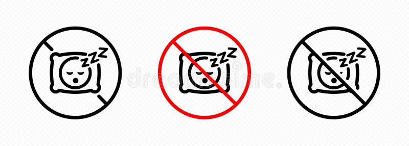 Nr. Schlafikonensatz. Kissensymbol. Schlafen Unterzeichnung im Schwarzen. für mobile App Grafikdesignlogonetz ui. Vektor a vektor abbildung.