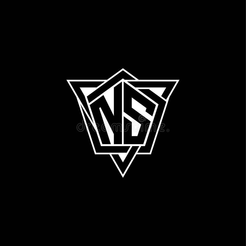 NS Logo Monogram Geometric Modern Design Stock Vector ...