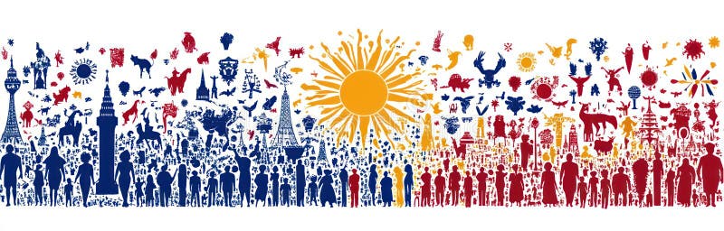 An image that celebrates Commonwealth Day showcasing the unity and diversity of the member countries The image should fe vector illustration