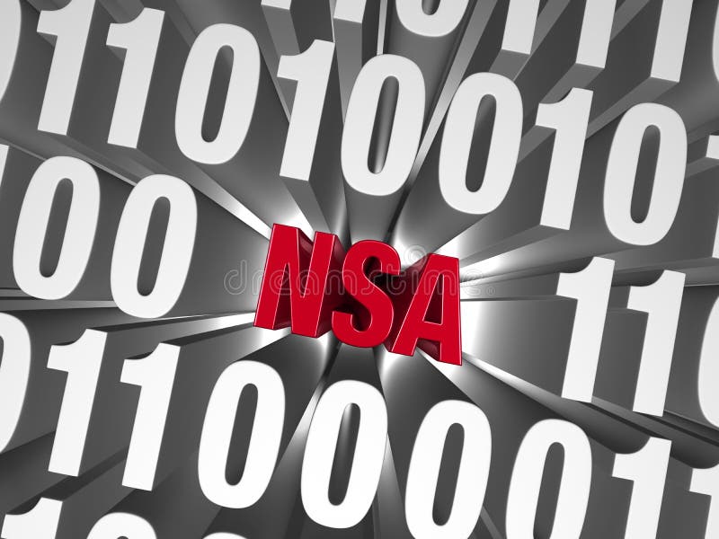 NSA versteckt im Computercode vektor abbildung