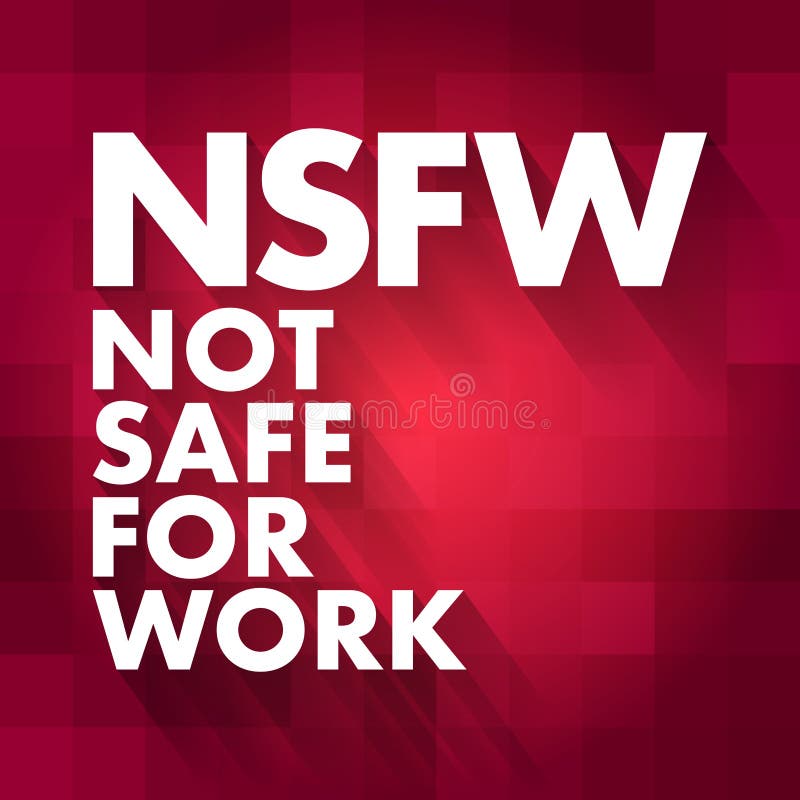 Nsfw significa não seguro para o trabalho com um aviso de conteúdo