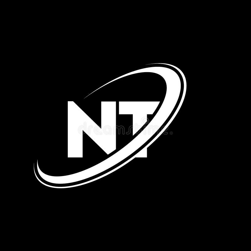 NT N T Letter Logo Design. Initial Letter NT Linked Circle ...