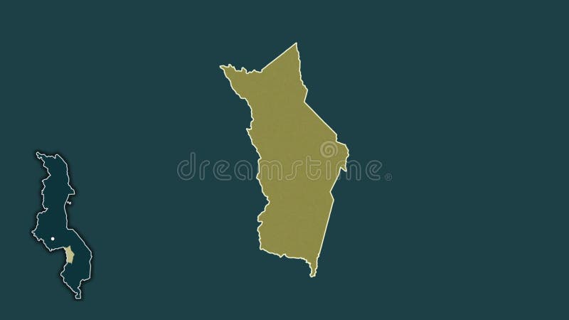 Ntcheu, Malawi, extruded and isolated. Pattern stock illustration
