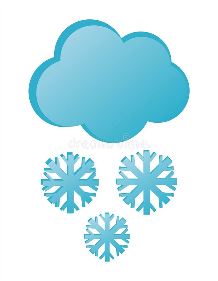  Nuage  Avec Des Flocons De Neige  Illustration de Vecteur 