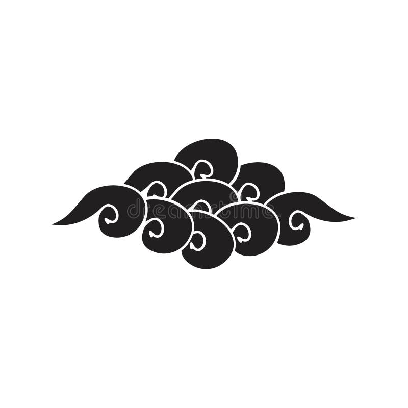 Nuage circulaire noir et blanc illustration libre de droits Nuage circulaire noir et blanc illustration libre de droits