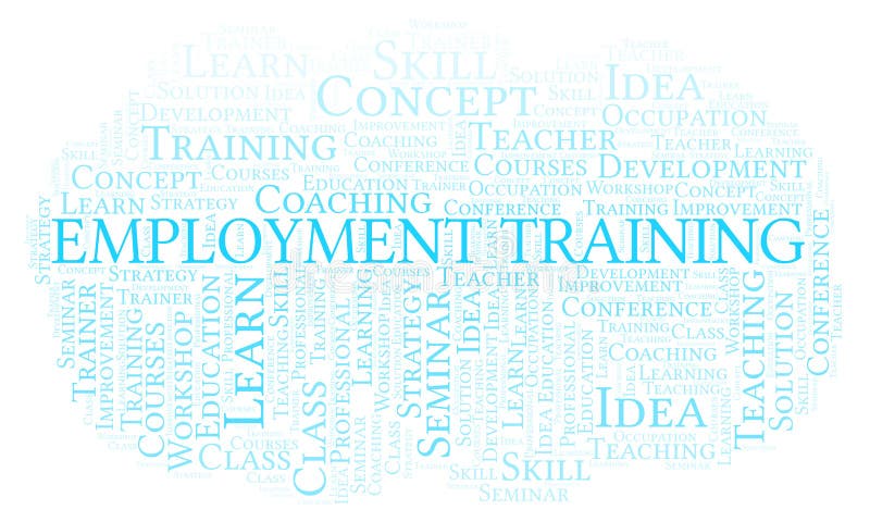 Nuage de mot de formation d'emploi illustration de vecteur Nuage de mot de formation d'emploi illustration de vecteur