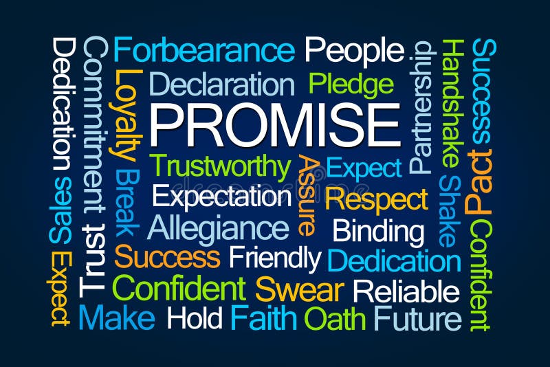 Nuage de Word de promesse illustration libre de droits Nuage de Word de promesse illustration libre de droits