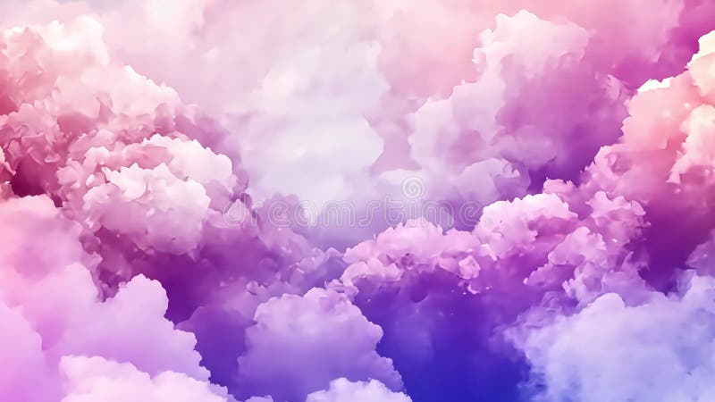 Nuages abstraits roses et violets avec une douce sensation de rêve illustration stock