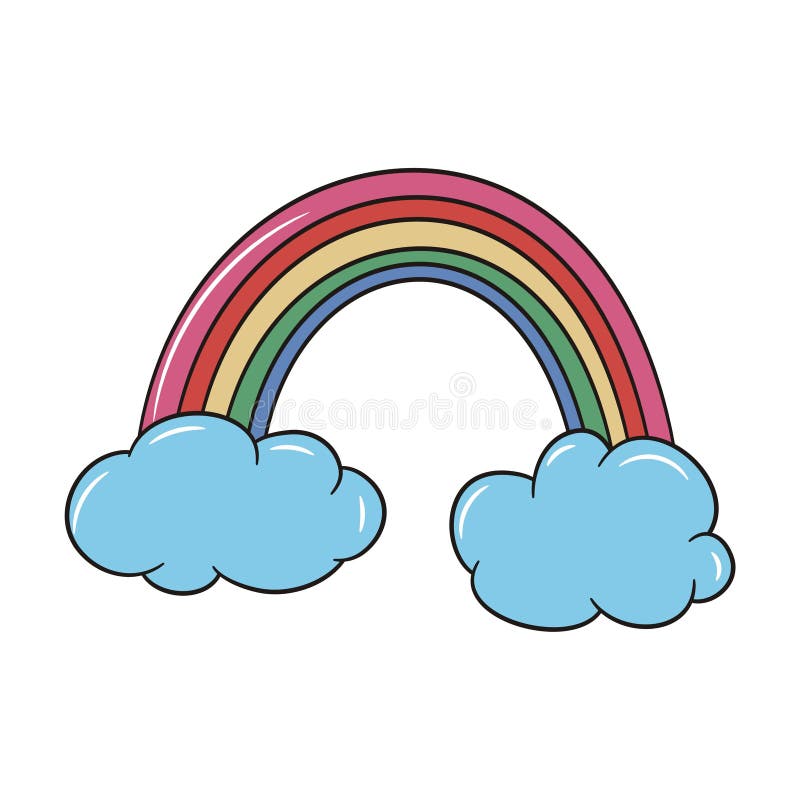 Nube Con Arco Iris Simple Ilustración De Vector De Dibujos Animados De Color Ilustración del Vector - Ilustración de cielo, coloreado: 207958352 Nube Con Arco Iris Simple Ilustración De Vector De Dibujos Animados De Color Ilustración del Vector - Ilustración de cielo, coloreado: 207958352