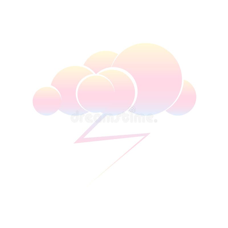 Nube con el rel?mpago de la tormenta stock de ilustración Nube con el rel?mpago de la tormenta stock de ilustración