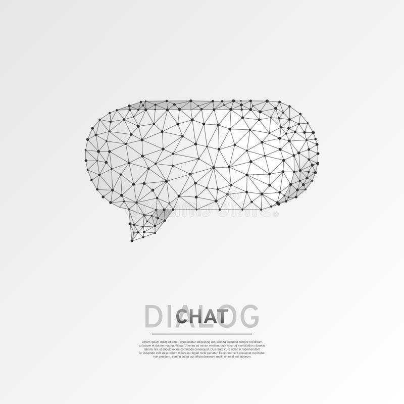Nube de la charla del diálogo Vector polivinílico bajo de la papiroflexia del extracto de la comunicación de la gente de la tecno stock de ilustración Nube de la charla del diálogo Vector polivinílico bajo de la papiroflexia del extracto de la comunicación de la gente de la tecno stock de ilustración