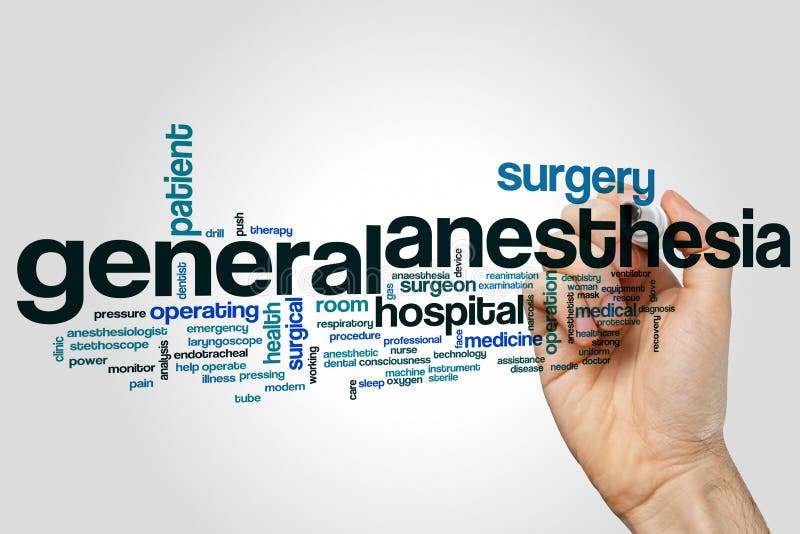 General anesthesia word cloud concept. General anesthesia word cloud concept