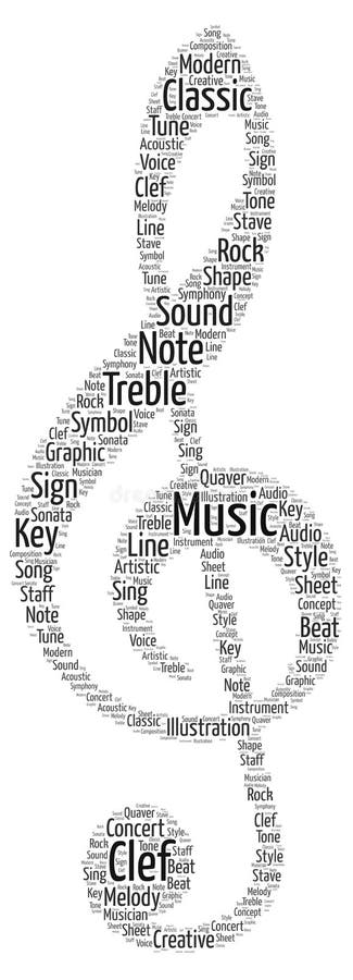 Nube de la palabra del símbolo de música libre illustration Nube de la palabra del símbolo de música libre illustration