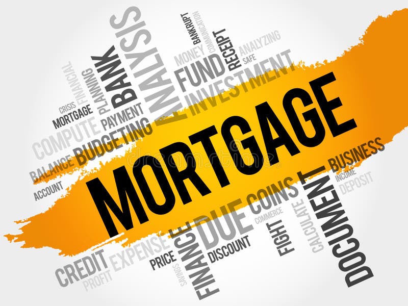 MORTGAGE word cloud, business concept. MORTGAGE word cloud, business concept