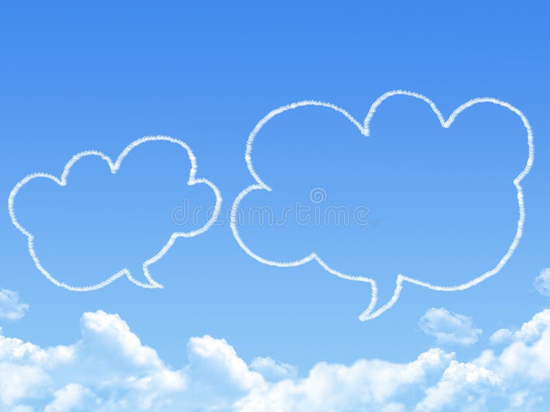 Nube formada como charla imagenes de archivo Nube formada como charla imagenes de archivo